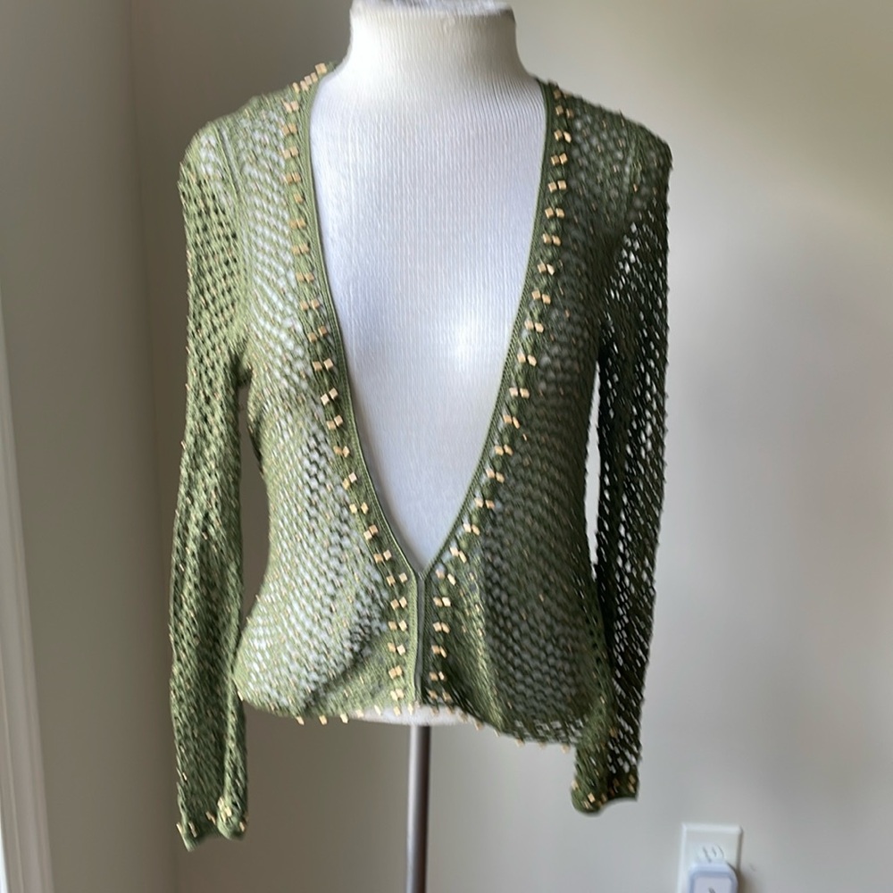 Special crochet with wooden beans details